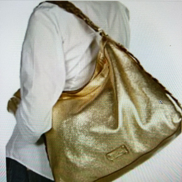 Kate Spade Gold Metallic Large Shoulder Bag - Picture 6 of 16